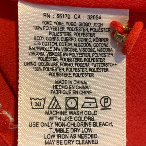 Maeve Red Dress with Sheer Panel and Criss Cross Neckline sz 0 - Picture 16 of 16